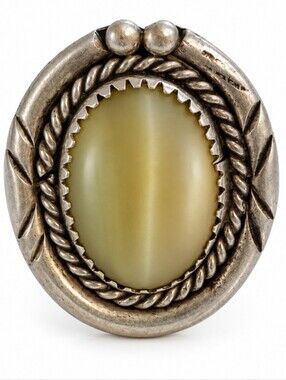 Vintage Southwest Sterling Silver Moonstone Ring Size 4.5
